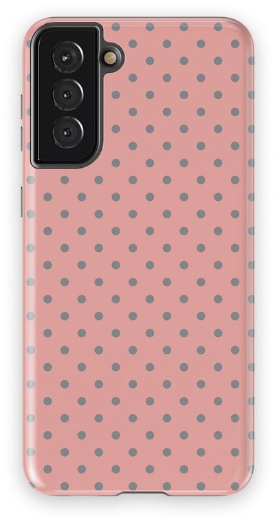 Polka Dots Hoesje Samsung Galaxy S21 Plus | Geschikt Voor Mag | Stippen Design Backcover Samsung Galaxy S21 Plus Soft Grey Dots
