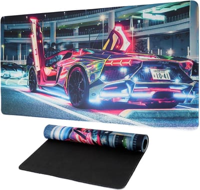 XXL, muismat, gaming, bureauonderlegger, auto, muismat, 900 x 400 mm grote muismat, gaming, laptop bureauonderlegger