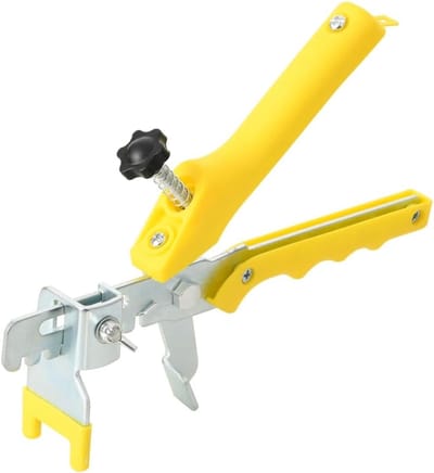 Tegel Tang - Nivelleer Tang - Tegels Plaatsen - Verstelbare Grijpbreedte - 23.5 cm - Zwart Geel