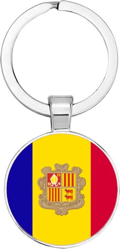 Akyol - Andorra Sleutelhanger - Andorra - Toeristen - Must go - Andorra travel guide - Accessoires - Cadeau - Gift - Geschenk - 2,5 x 2,5 CM