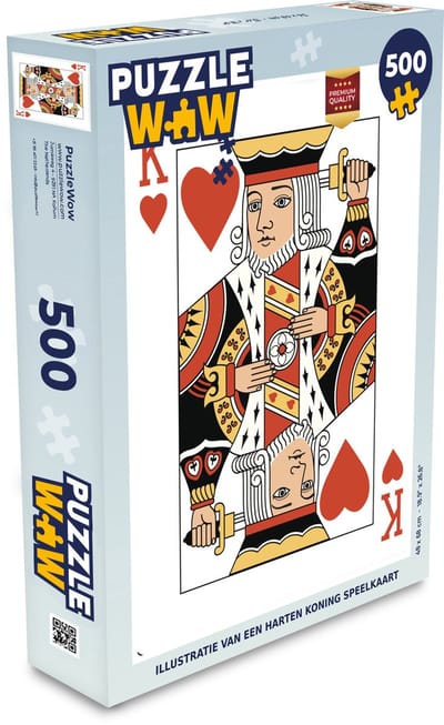 Puzzel Illustratie van een harten koning speelkaart - Legpuzzel - Puzzel 500 stukjes