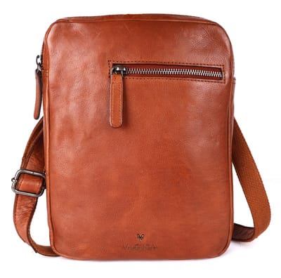Echt Italiaans Leren Schouder- en Crossbody Slingtas voor Heren – Verstelbare Schouderriem voor Kantoor, Reizen, Casual Gebruik & Wandelen