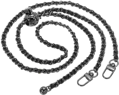 Dailygoods- Handtasketting 120 cm - Vervangende Schouderriem - Metalen Ketting - Schouderband voor Tas - Doe-Het-Zelf Tassen Maken - PU-leer en IJzeren Ketting