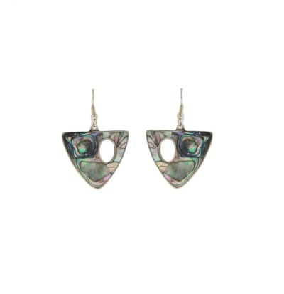 Behave - Oorbellen - Oorhangers - Abalone Schelp - Boho Chic - 5.5 cm