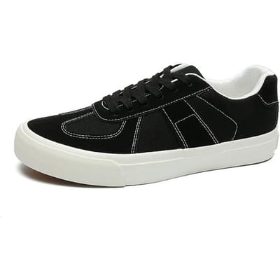 Unisex Casual Schoenen Professionele Skateschoenen Heren Dames Vetersluiting Suède en Canvas Sneakers Boardfeel Zwart Formele Schoen 37 zwart