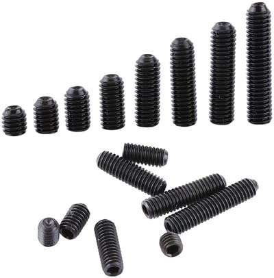 Dailygoods- Inbusbout 200 Stuks - Zwarte Stalen Schroeven - Stelschroeven 12,9 Koolstofstaal - Veerborgringen - Oxidatie Bescherming - Hoge Hardheid