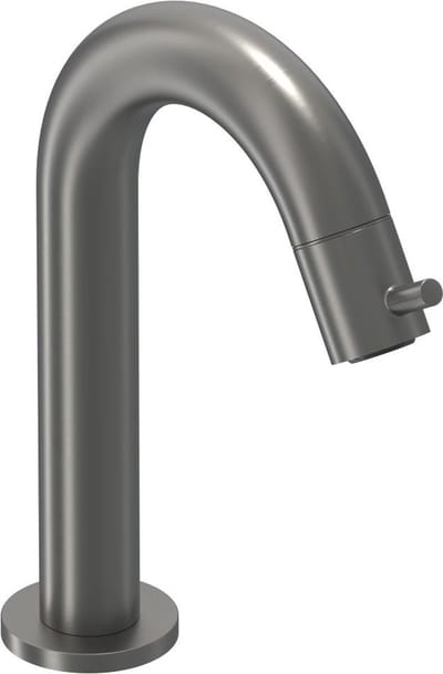 IVY Bond Fonteinkraan gebogen staand model S Geborsteld metal black PVD