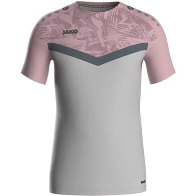 Jako Iconic T-Shirt Kinderen - Zachtgrijs / Roze / Antra Light | Maat: 116