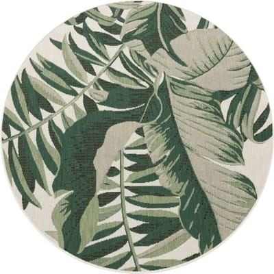 Binnen- en buitenkleed Ostenza groen 120 cm rond