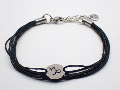Colure® armband sterrenbeeld Steenbok zwart koord