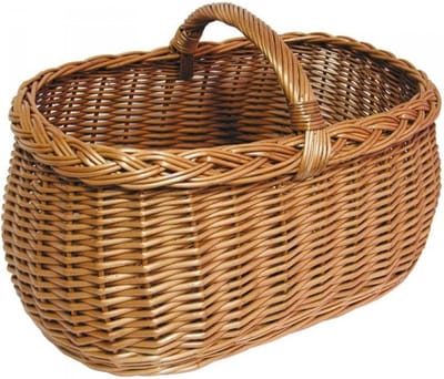 Boodschappenmand - Wilgenmand - Boodschappen doen - Sterke draagbeugel - 45x21x30cm - Natuurlijk