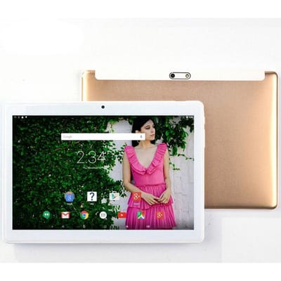 Tablet PC 10.1 Inch Android 11 Octa Core 4GB/64GB Tablet 3G LTE Telefoongesprek GPS 1280*800 IPS met Cover Case Add Case goud