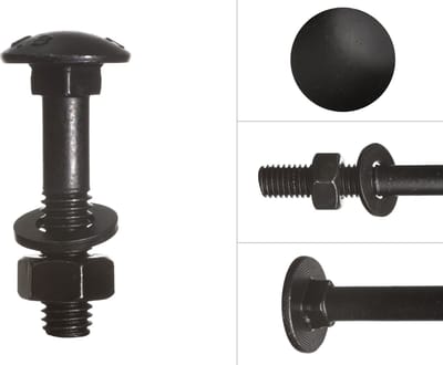 Wovar Slotbouten Verzinkt Zwart M8 x 40 mm | Doos 25 Stuks