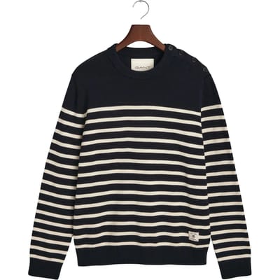 Gestreept ronde hals T-shirt van katoen Gant