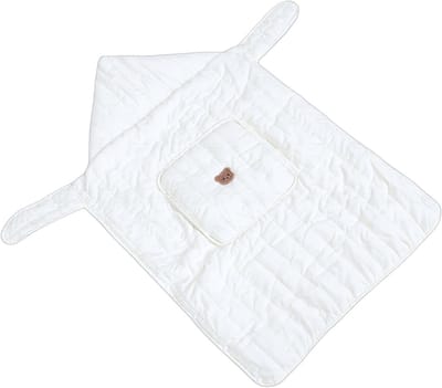 Draagzak Kinderwagenhoes - Babydeken - Warm Blijven - Met Fleece Gevoerd - 77 x 60 cm - Beige Berenpatroon
