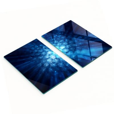 Set van twee decoratieve glazen keukenplanken met kristallen, 2x40x52 cm