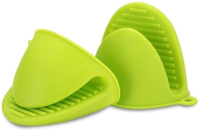 Siliconen Ovenwanten (2 stuks) – Ovenhandschoen – Keuken Antislip BBQ Handschoen – Set van 2 - Groen