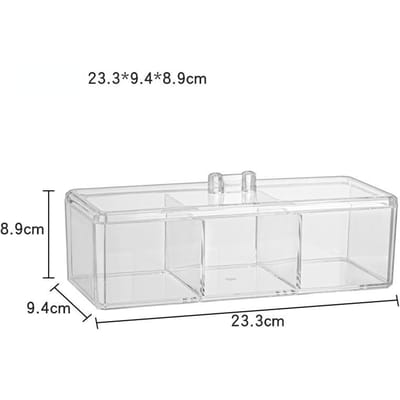 Transparante Cosmetische Opbergdoos Make-up Organizer Wattenstaafje Wattenschijfje Opbergdoos Desktop Acryl Organizer Box schoon
