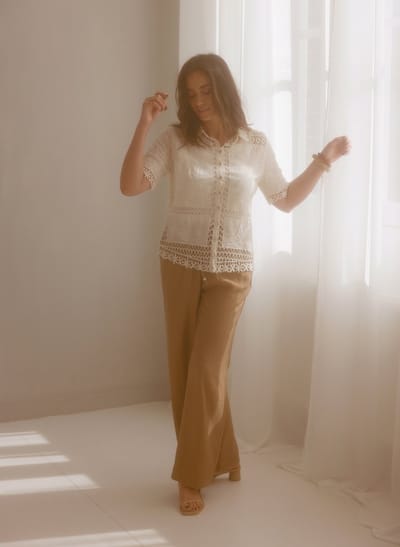 YEST Martina Tops - Cream - maat 48