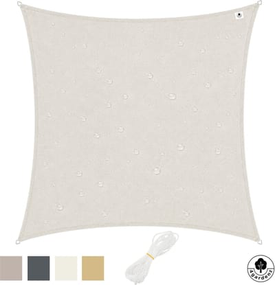 4gardenz Schaduwdoek Waterafstotend Vierkant 4x4 mtr - Crème