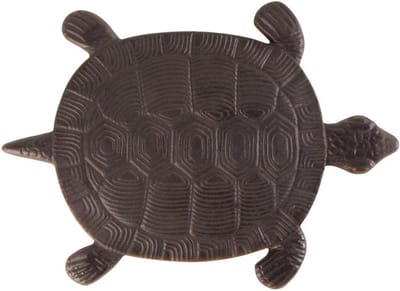 Decoratieve steen - Tuinpad steen - Pad verfraaien - Gietijzer design - 32 cm - Antiek bruin