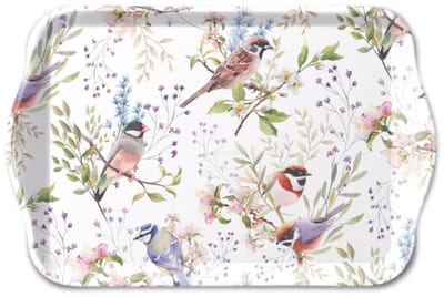 Tray melamine 13x21 cm Busy birds
