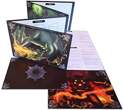 Spel Leiderscherm - Rollenspel Scherm - Spelervaring Verbeteren - Aanpasbare Transparante Vakken - 4 Panel - Zwart