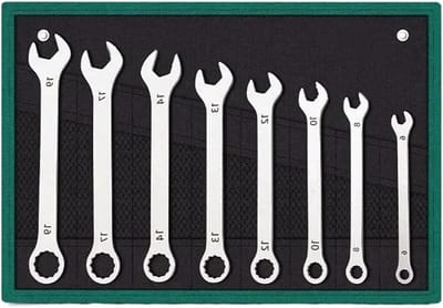 Steeksleutel Set - Combinatie Ratelsleutel - Auto Repareren - Ultradun 3mm Ontwerp - 6-27mm 8 Stuks - Metaal