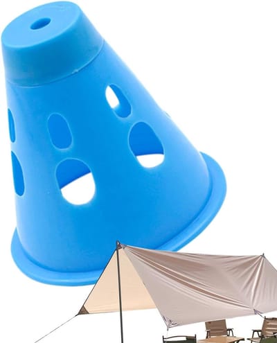 Tentharing Waarschuwingstopper - Tentpaal Afdekking - Kamperen Veilig Maken - 7 Kleuren Decoratief Licht - 7.5 x 8 cm - Roze