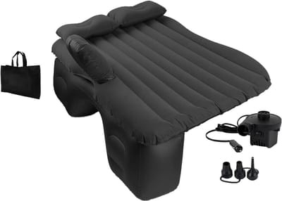 RVV® Auto Matras - Auto Luchtbed - Opblaasbed Auto - 145 x 80 x 50 - met V12 Pomp