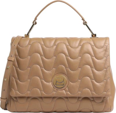 COCCINELLE Leren Handtas Schoudertas Liya Matelasse Handbag Toasted Beige