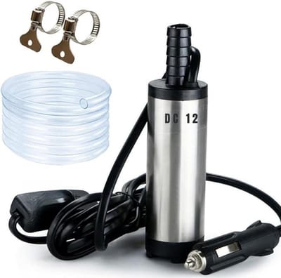 Zylo® Waterpomp 12V - Dompelpomp 12 Volt - Zilver - ‎24cm x 22cm x 10cm