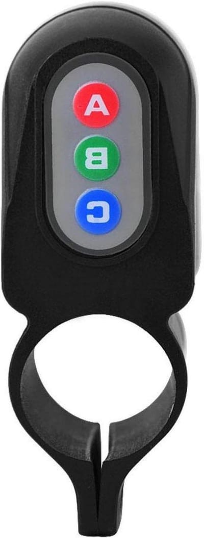 Fietscodeslot Met Alarm - Antidiefstal Beveiliging - Fiets Beschermen - Instelbare Gevoeligheid - 9.5 x 6.5 cm - Zwart