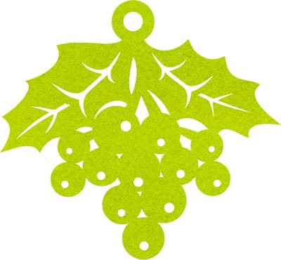 Kerstbes vilt onderzetter - Lichtgroen - 6 stuks - 10 x 10 cm - Tafeldecoratie - Glas onderzetter - Valentijn - Cadeau - Woondecoratie - Tafelbescherming - Onderzetters voor glazen - Keukenbenodigdheden - Woonaccessoires - Tafelaccessoires