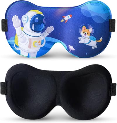 Thijox - Oogmaskers voor Kinderen - 3D Slaapmaskers met Verstelbare Riem - Schattige Cartoon Patroon Blinddoek voor Kinderen - Ideaal voor Thuis en Op
