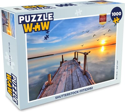 Puzzel Water - Steiger - Vogels - Zonsondergang - Horizon - Legpuzzel - Puzzel 1000 stukjes volwassenen