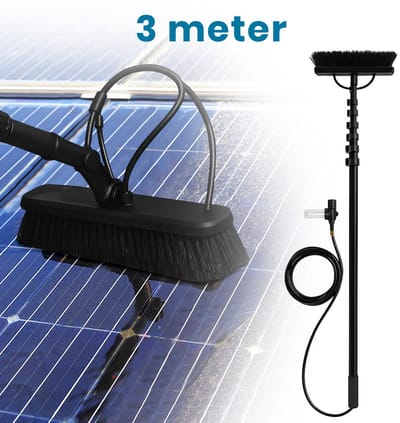 Duradis 3-in-1 Telescopische Wasborstel met Waterdoorvoer – Met allround Borstel, Driekoppige Borstel & Inwasser-Trekker - 7 meter