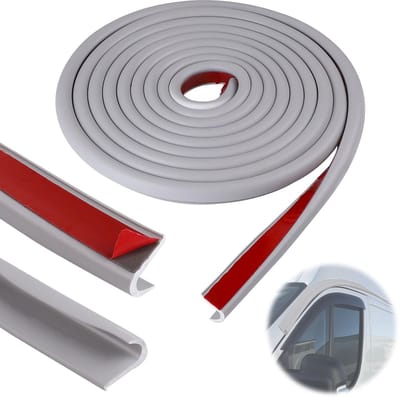 Dailygoods- Regengoten 5 m - Rubberstrip/PVC-Rubberstrip - Waterdicht - Eenvoudig te installeren - Duurzaam - Voorkomt watererosie - Waterdichtingsstrip