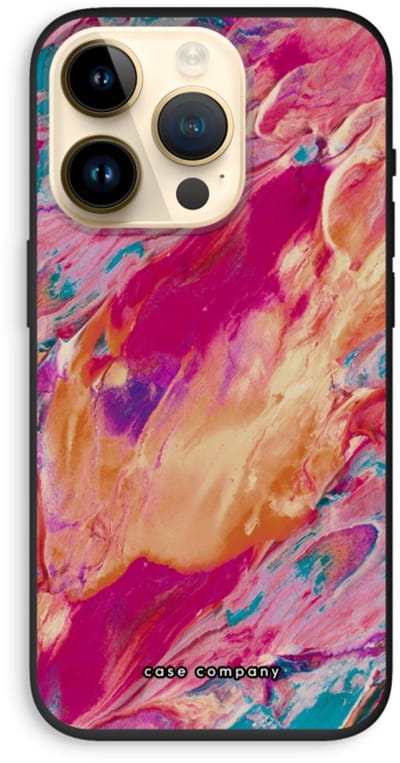 Case Company® - Hoesje geschikt voor iPhone 14 Pro hoesje - Pastel Echoes - Biologisch Afbreekbaar Telefoonhoesje - Bescherming alle Kanten en Schermrand