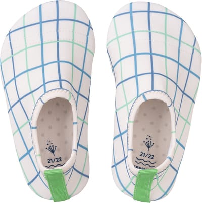 Fresk Zwemschoenen 19/20 -UV 50-bescherming – Antislip Strandschoenen – Quick Dry – Waterschoenen voor Kinderen – Elastische Pasvorm Jongens - Creme - Classic Check