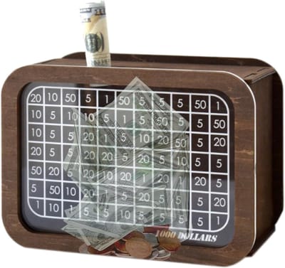 Geldkistje Acrylhout - Spaarpot Cassette - Geld Opbergen - Transparant Front Design - 20x9x14 cm - Niet gespecificeerd