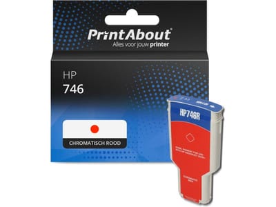 PrintAbout huismerk Inktcartridge 746 (P2V81A) Chromatisch rood Geschikt voor HP