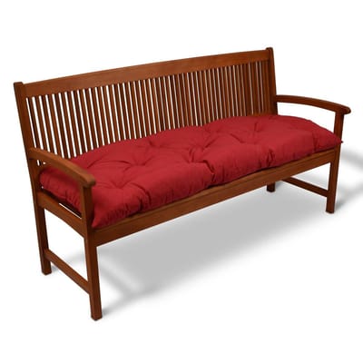 Beautissu Bankkussen Flair BK – Zitkussen Tuinkussen 120x50x8 cm rood - kussen voor tuinbank