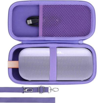Duurzame Hard Case voor Bluetooth Portable Speaker - Bescherming, Reisvriendelijk en Stijlvol in Koel Lila