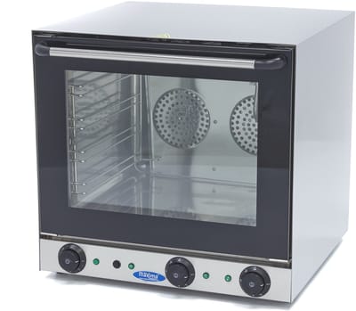 Maxima Heteluchtoven - Grillen en Stomen met 4 Bakplaten en Ingebouwde Timer - Professionele Hete Lucht Oven - Tot 300°C - Convectieoven