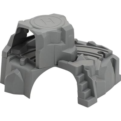 Simulatie Houten Baan Tunnel Berg Grot Educatieve Baan Trein Dubbele Tunnel Plastic Spoorweg Speelgoed Houten Baan Trein Speelgoed grijs