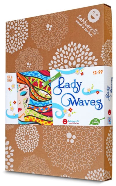 Sabbiarelli creatieve zandschilderen set Lady Waves met marmerzand.