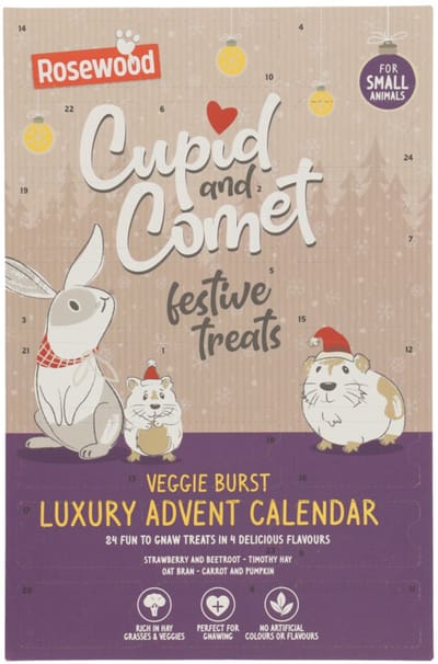 Rosewood Knaagdiersnack Cupid & Comet Adventkalender Veggie Burst - 120 gr