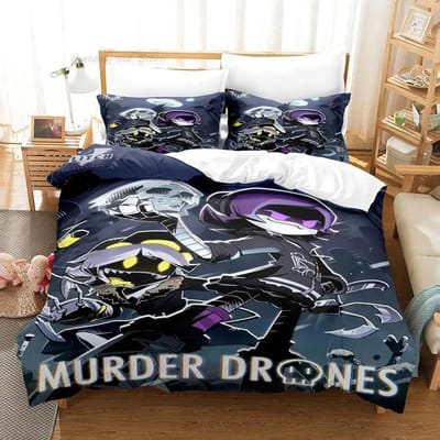 Murder Drones Beddengoed Collectie Enkel Twin Full Queen King Size Bed Collectie Aldult Kind Slaapkamer Dekbedovertrek Collecties 3D Print Anime 70x133cm 2pcs