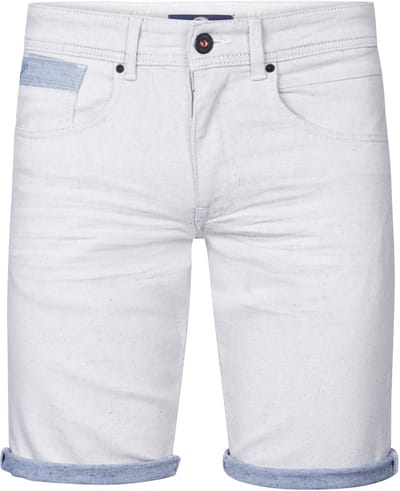Petrol Industries - Heren Denim Short Clearwaterstone - Wit - Maat S
